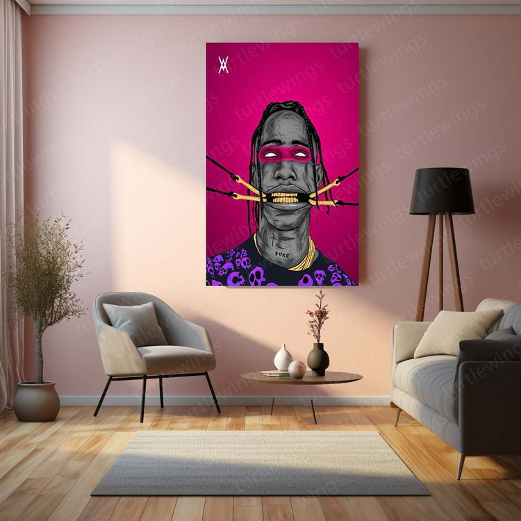 Travis Scott Metal Poster | Rapper Wall Art | HD Print