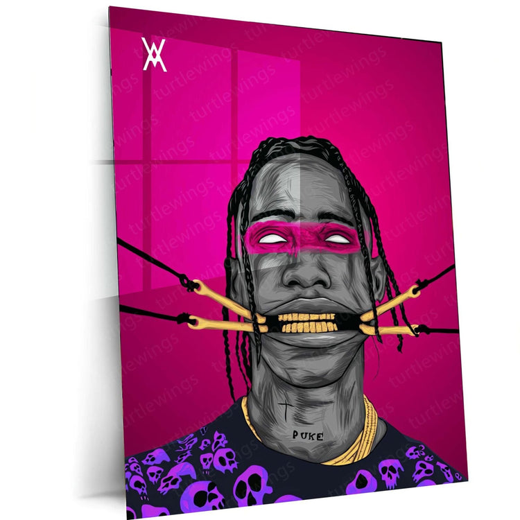 Travis Scott Metal Poster | Rapper Wall Art | HD Print