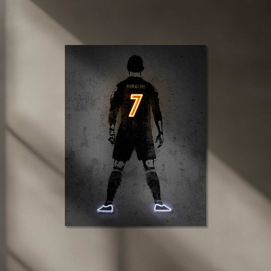 Cristiano Ronaldo Neon LED Wall Frame - Iconic Glow for Football Fans - TURTLEWINGS 