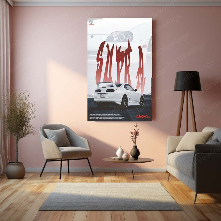 Supra MK4 Metal Poster | Car Enthusiast Wall Art | HD Print