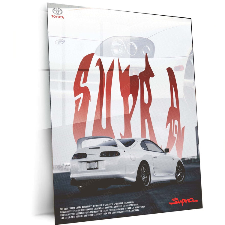 Supra MK4 Metal Poster | Car Enthusiast Wall Art | HD Print