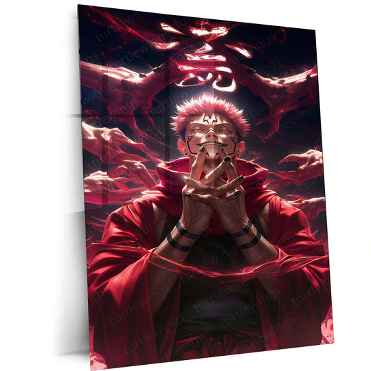 Ryomen Sukuna Metal Poster - Jujutsu Kaisen -4