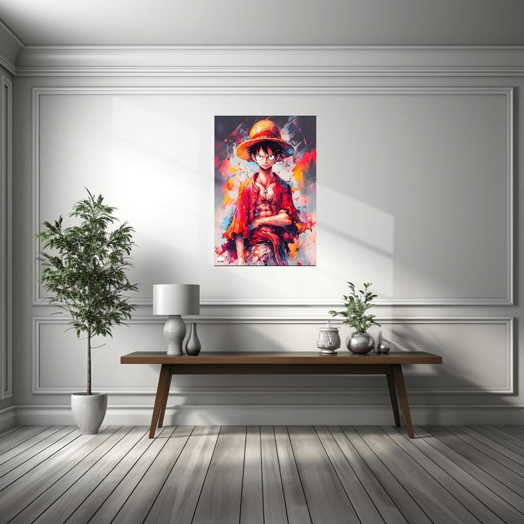 Turtlewings | Onepiece Luffy Metal Print | Anime Wall Decor | HD Quality.