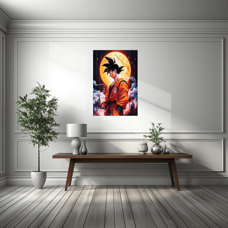 Turtlewings | Goku from DBZ Metal Print | Anime Wall Decor | HD Quality