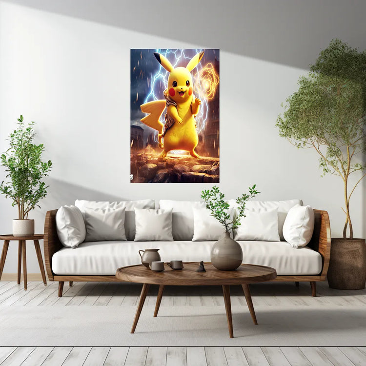 Pikachu Metal Poster Pokemon - TURTLEWINGS 