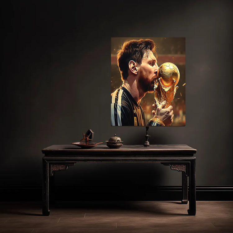 Lionel Messi Metal Poster – GOAT Football Wall Art 7 - TURTLEWINGS 