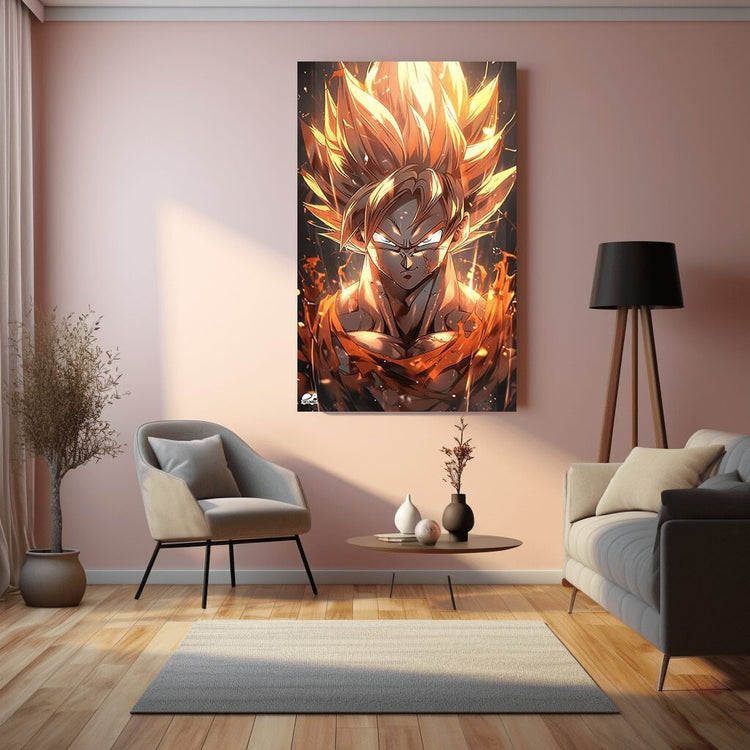 Turtlewings | Goku DBZ Metal Print | Anime Wall Art | HD Quality