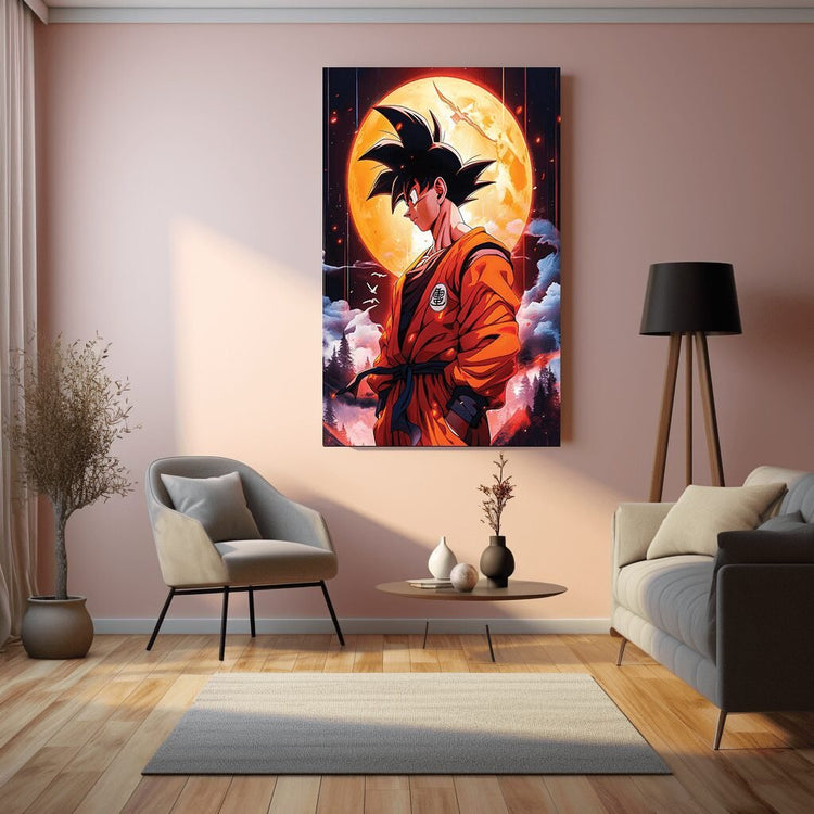 Turtlewings | Goku from DBZ Metal Print | Anime Wall Decor | HD Quality