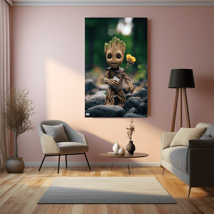 Turtlewings | Groot Marvel Metal Print | Superhero Wall Art | HD Quality