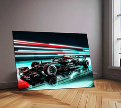 Mercedes-AMG F1 "Rush" Metal Poster | High-Speed Racing Artwork | Formula 1 Wall Decor