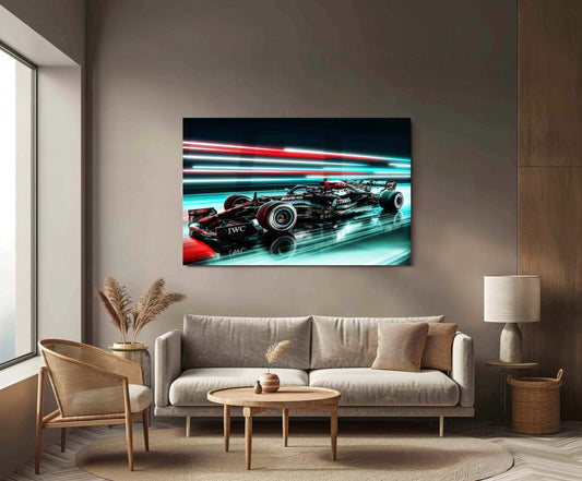 Mercedes-AMG F1 "Rush" Metal Poster | High-Speed Racing Artwork | Formula 1 Wall Decor - TURTLEWINGS 