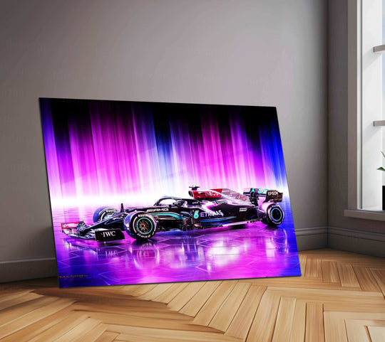 Mercedes-AMG Petronas F1 Metal Poster | Formula 1 Racing Artwork | Silver Arrows Wall Decor - TURTLEWINGS 