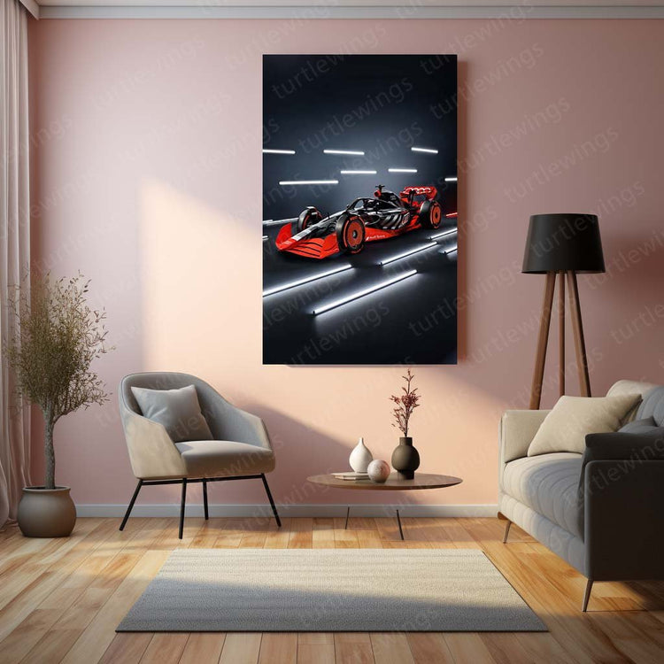 Audi F1 Racecar Metal Poster | Innovative Racing Art