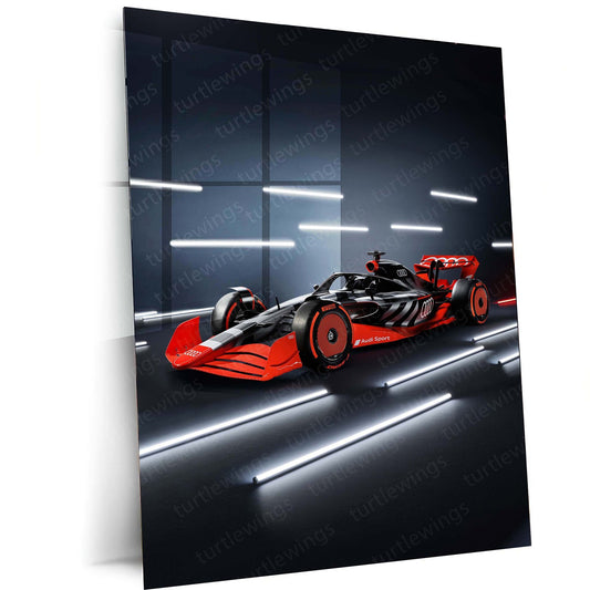 Audi F1 Racecar Metal Poster | Innovative Racing Art