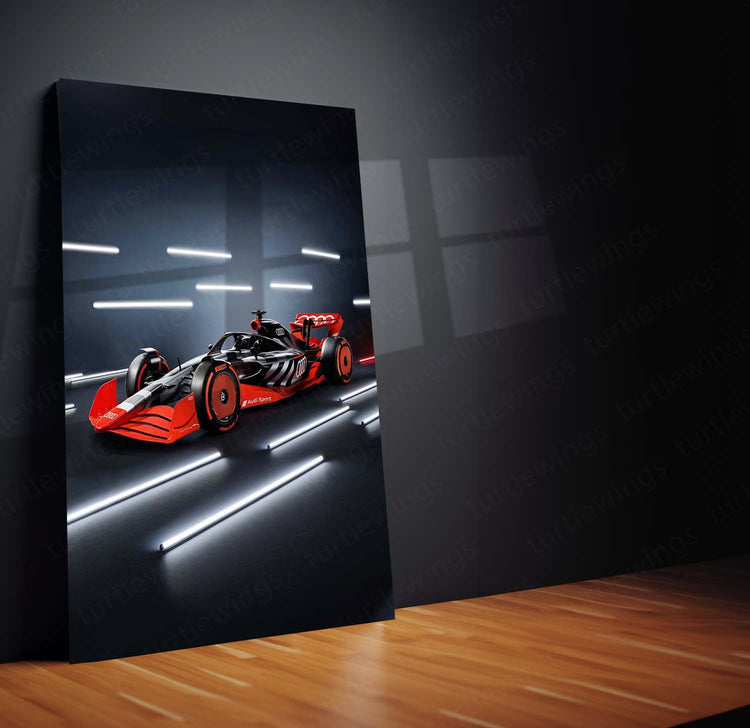 Audi F1 Racecar Metal Poster | Innovative Racing Art