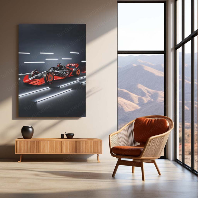 Audi F1 Racecar Metal Poster | Innovative Racing Art