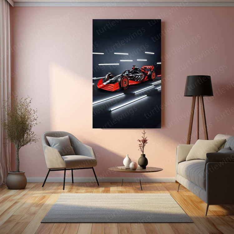 Audi F1 Metal Poster | Formula 1 Racing Artwork | Motorsport Wall Decor - TURTLEWINGS 