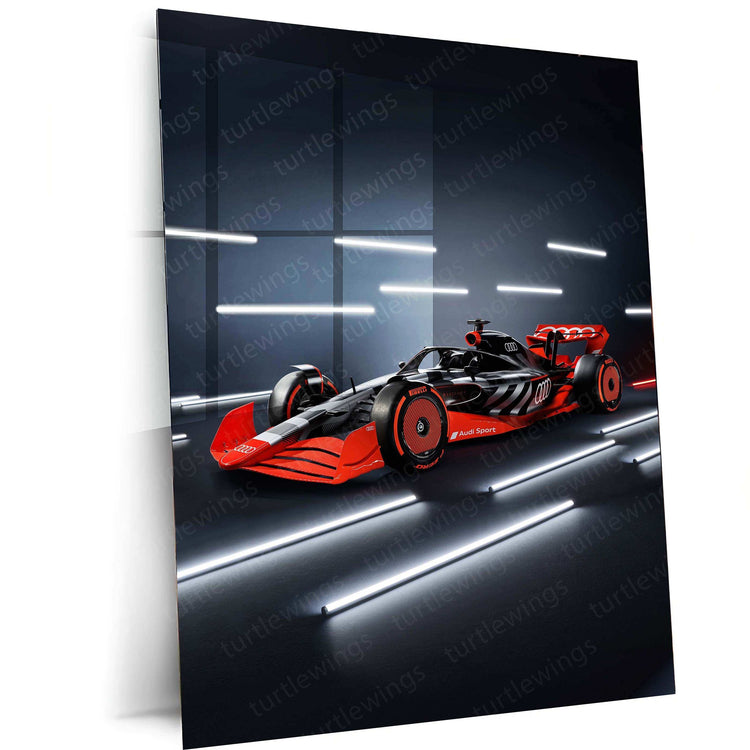 Audi F1 Metal Poster | Formula 1 Racing Artwork | Motorsport Wall Decor - TURTLEWINGS 