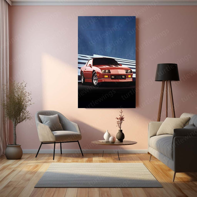 1987 Chevrolet Camaro Z28 Metal Poster | Classic Muscle Car Art