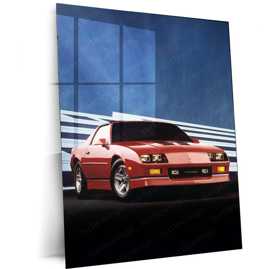 1987 Chevrolet Camaro Z28 Metal Poster | Classic Muscle Car Art