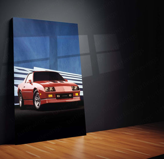 1987 Chevrolet Camaro Z28 Metal Poster | Classic Muscle Car Art