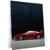 1987 Ferrari F40 Metal Poster | Classic Supercar Art