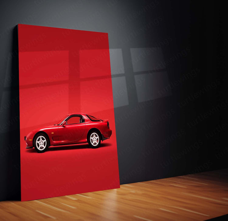 1991 Mazda RX-7 Metal Poster | Iconic Sports Car Art