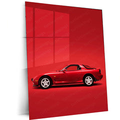 1991 Mazda RX-7 Metal Poster | Classic Sports Car Wall Art