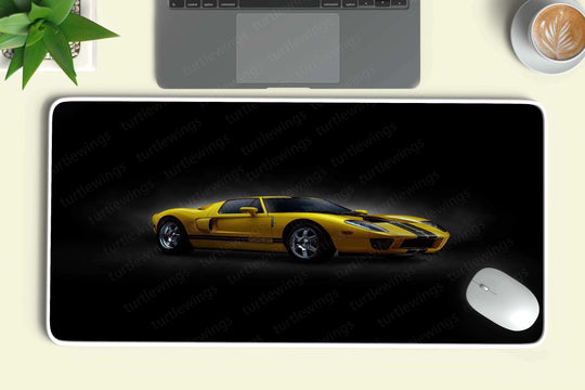 2005 Yellow Ford GT Deskmat - TURTLEWINGS 