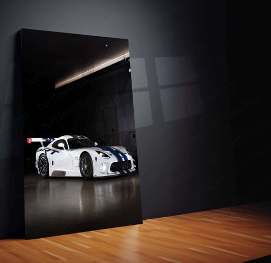 2014 Dodge SRT Viper GT3 Metal Poster | Legendary American Race Car Wall Art - TURTLEWINGS 