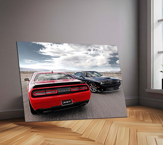 2015 Dodge Challenger SRT Hellcat Metal Poster | Modern Muscle Car Art