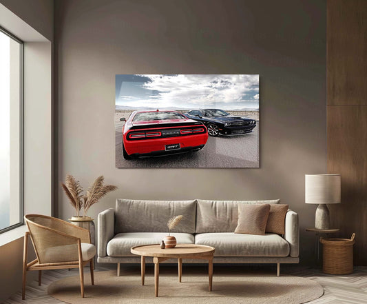 2015 Dodge Challenger SRT Hellcat Metal Poster | Modern Muscle Car Art