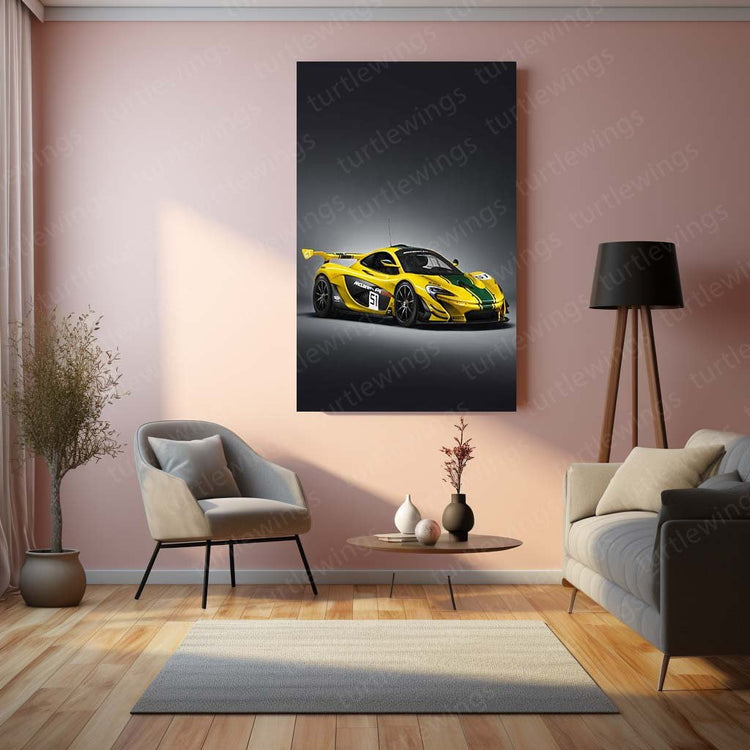 2015 McLaren P1 GTR Metal Poster | Supercar Art