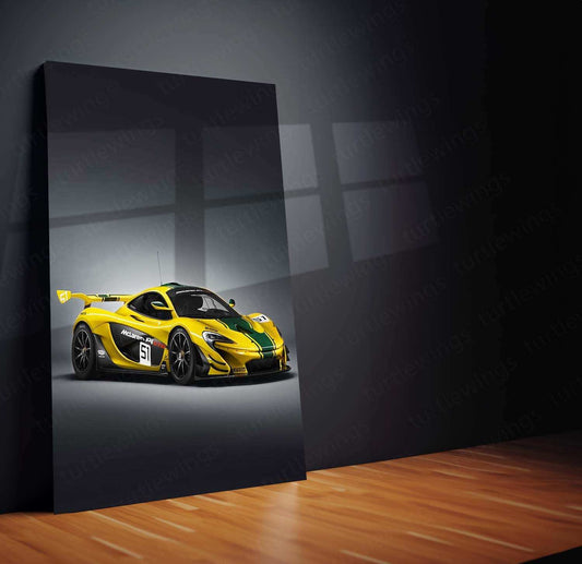 2015 McLaren P1 GTR Metal Poster | Hypercar Performance & Luxury Wall Art - TURTLEWINGS 