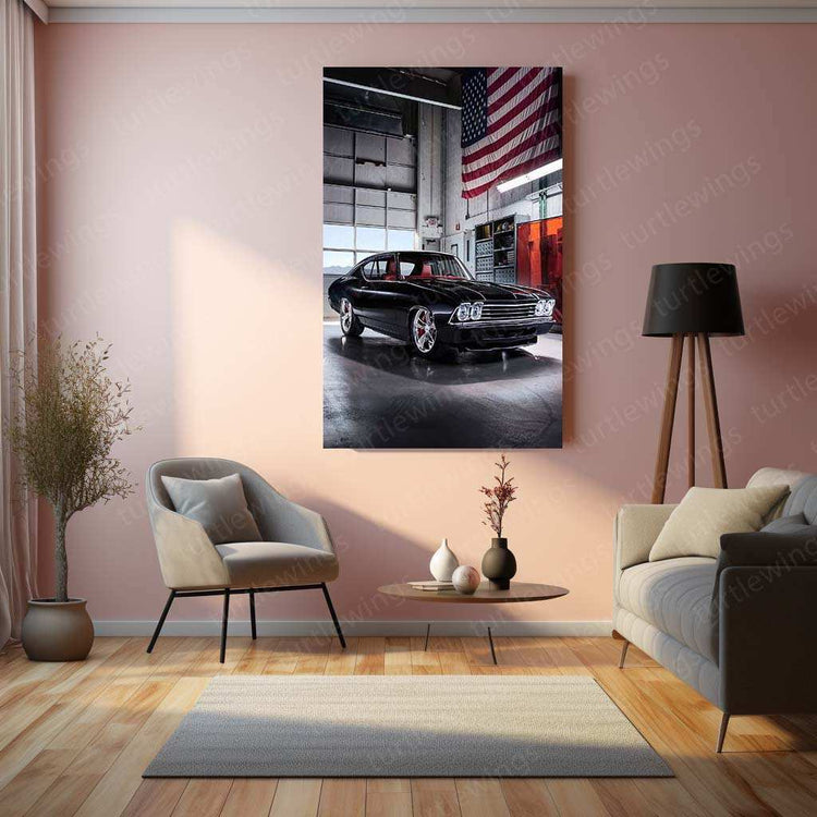 2016 Chevrolet Chevelle Slammer Concept Metal Poster | Classic Muscle Car Art - TURTLEWINGS 