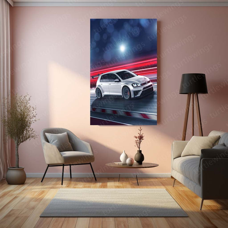 2016 Volkswagen Golf GTI TCR Metal Poster | Racing Art