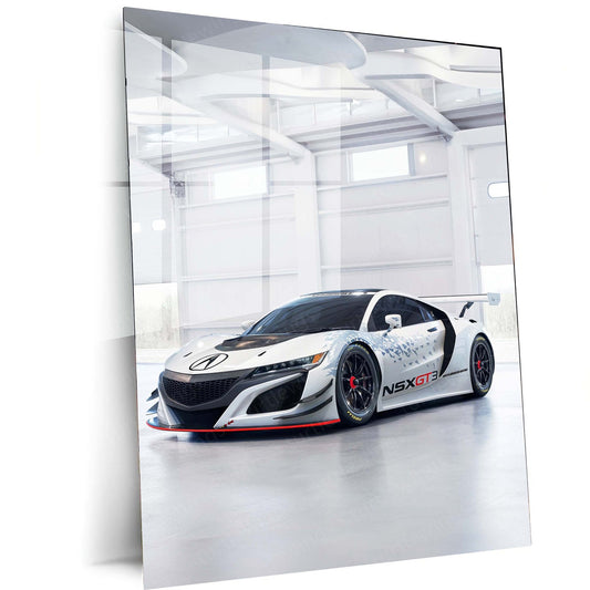 2017 Acura NSX GT3 Metal Poster | Supercar Racing Art