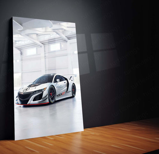 2017 Acura NSX GT3 Metal Poster | Supercar Racing Art