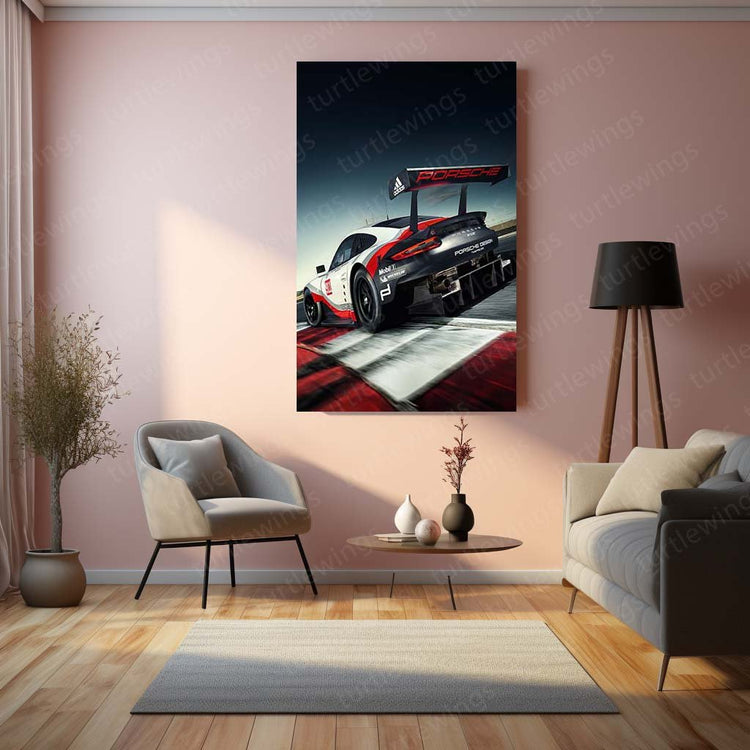 2017 Porsche 911 RSR Metal Poster | Racing Icon Art