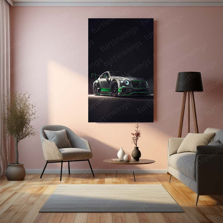 2018 Bentley Continental GT3 Metal Poster | Luxury Racing Art