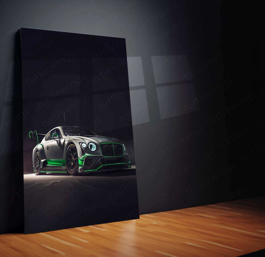 2018 Bentley Continental GT3 Metal Poster | Luxury Racing Car Art & High-Performance Decor - TURTLEWINGS 