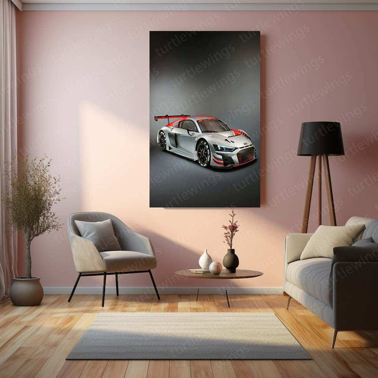 2019 Audi R8 LMS GT3 Metal Poster | High-Performance Sports Car Art & Racing Enthusiast Decor - TURTLEWINGS 