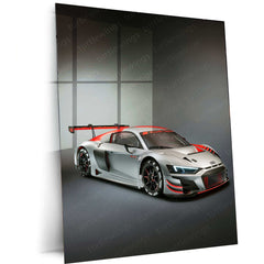 2019 Audi R8 LMS GT3 Metal Poster | High-Performance Sports Car Art & Racing Enthusiast Decor