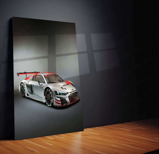 2019 Audi R8 LMS GT3 Metal Poster | High-Performance Sports Car Art & Racing Enthusiast Decor - TURTLEWINGS 