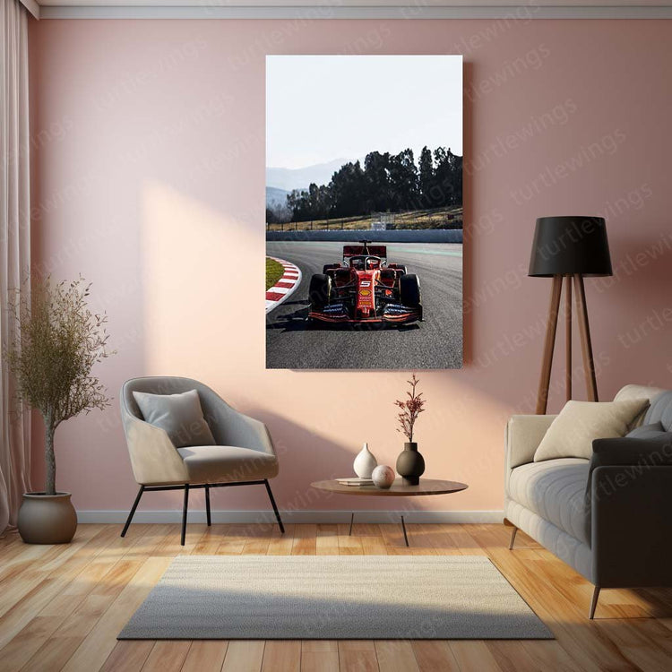 2019 Formula Ferrari SF90 Metal Poster | F1 Racing Art