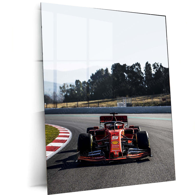 2019 Formula Ferrari SF90 Metal Poster | F1 Racing Art