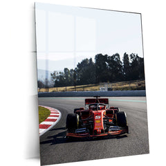 2019 Formula 1 Ferrari SF90 Metal Poster | Iconic Ferrari F1 Car Art & Motorsport Decor