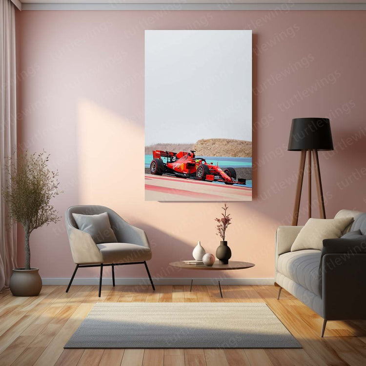 2019 Formula Ferrari SF90 Metal Poster | F1 Racing Art 2