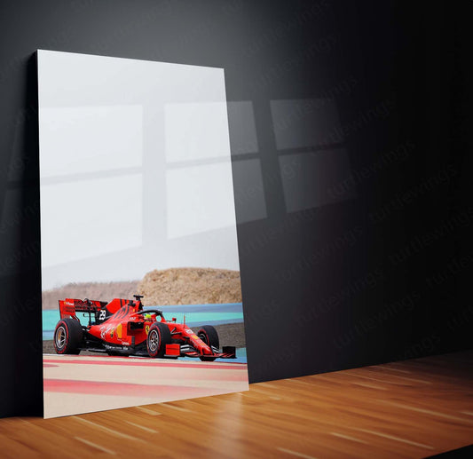 2019 Formula Ferrari SF90 Metal Poster | F1 Racing Art 2