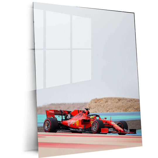 2019 Formula 1 Ferrari SF90 Metal Poster | Ferrari F1 Racing Art & Motorsport Wall Decor - TURTLEWINGS 